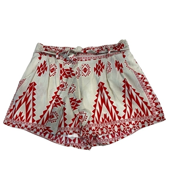 Francesca's Miami Aztec Print Rayon Shorts Lined Size Medium - Picture 1 of 11
